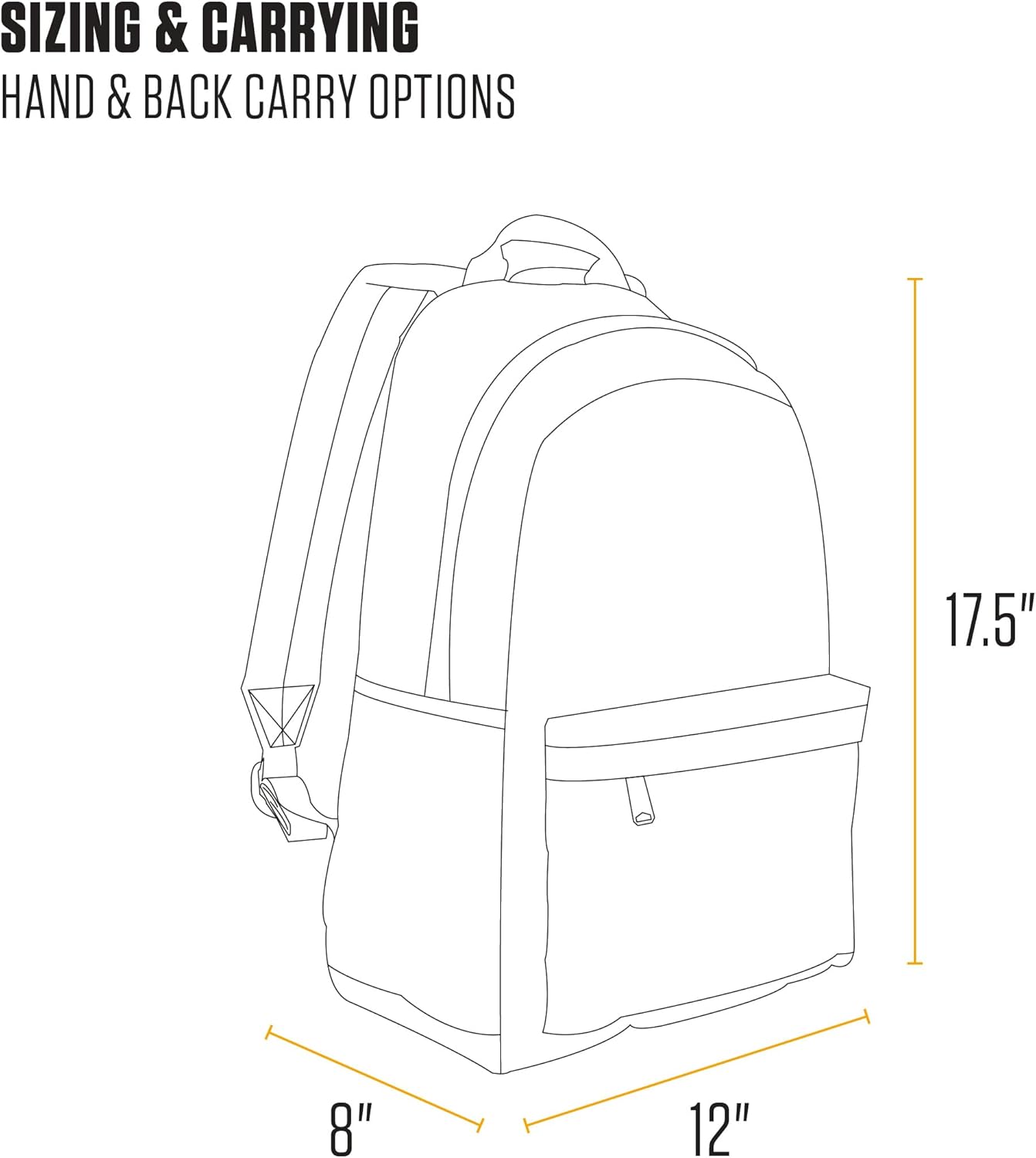 Carhartt 21L Classic Laptop Backpack, Water-Resistant Pack W/ 15" Laptop Sleeve and Organizational Compartments, Black - Image 5