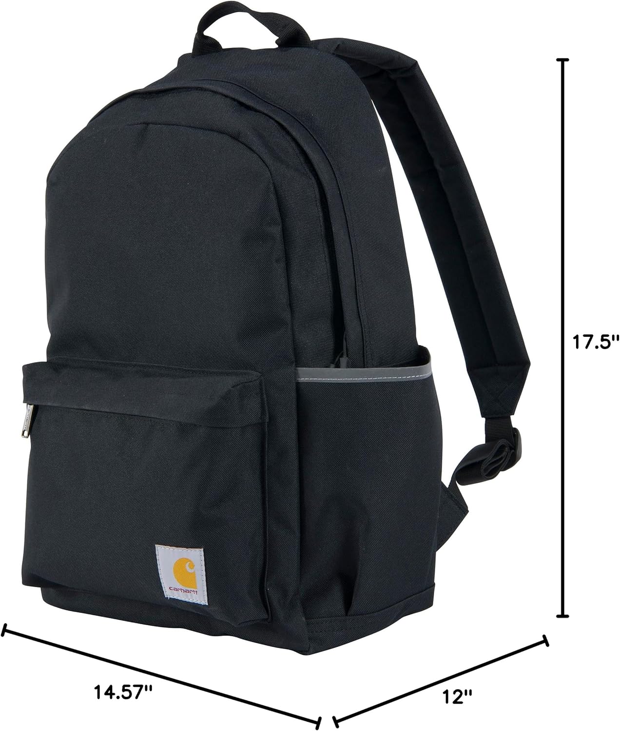 Carhartt 21L Classic Laptop Backpack, Water-Resistant Pack W/ 15" Laptop Sleeve and Organizational Compartments, Black - Image 7